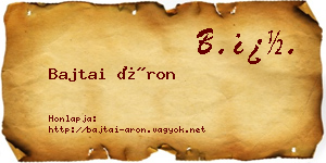 Bajtai Áron névjegykártya